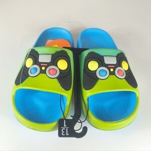 Kids Gaming Slides Sandals Controller Design Size 13/1 New
